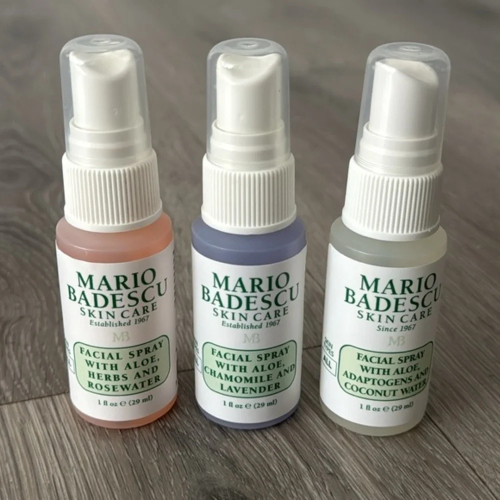 Mario Badescu Skin Care Trio Set Spritz, Mist, Glow, Facial Spray Set of 3